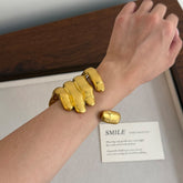 Gold Finger Cuff & Kada Wrist Wear For Women