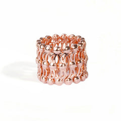 18K Gold Silver Rose Gold Stretchable Free Size Bracelet Cum Ring for Women