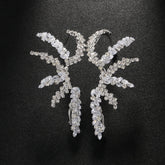 Geometric Rhinestones Cubic Zirconia 18K Gold Silver Ear Clips Earring Pair For Women Group5