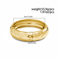 Beaten Finish 18K Gold Silver Anti Tarnish Kada Bangle Bracelet For Women