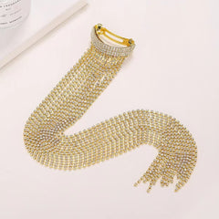 Silver Rhinestone Anti Tarnish Ponytail Clip Hair Accessories For Women