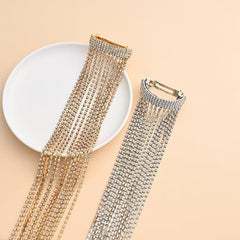 Silver Rhinestone Anti Tarnish Ponytail Clip Hair Accessories For Women