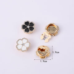 Flower Mother-Of-Pearl 18K Gold Anti Tarnish Single Shirt Button Cover For Women