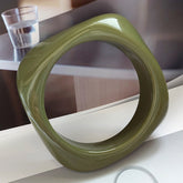 Glossy Geometric Multicolour Acrylic Kada Bangle Bracelet For Women