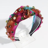 Multi Rhinestone Studded Embellished Polyester Hair Band Hair Accessories for Women