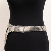 Rhinestone Belt Silver Anti Tarnish Wrist Band Wrist Belt For Women