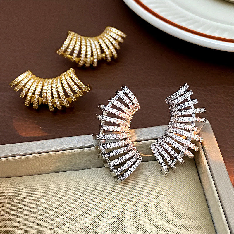 Gold Silver CZ Anti-Tarnish Copper Ear Cuff Earrings