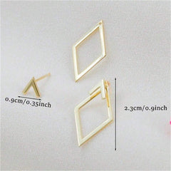 Arrow Rhombus 18K Gold Dangler Drop Earring For Women