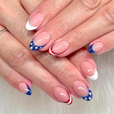 American Flag Finger Nail Pack Of 10 + Extra 14 For Women