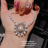 Star Silver Plated Cubic Zirconia Pearl Alloy Bracelet For Women