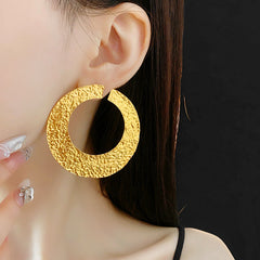 Flower Enamel 18K Gold White Anti Tarnish Stud Earring For Women