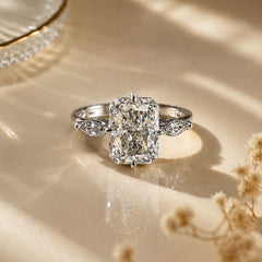 Designer Cushion Cut Gold Silver CZ Copper Cocktail Adjustable Ring
