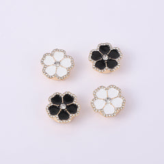 Flower Mother-Of-Pearl 18K Gold Anti Tarnish Single Shirt Button Cover For Women
