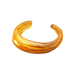 Acrylic White Orange Brown Cuff Kada Bracelet For Women