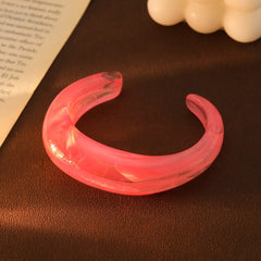 Acrylic White Orange Brown Cuff Kada Bracelet For Women