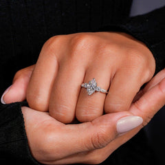 Oval Solitaire Silver Cubic Zirconia Anti Tarnish Ring For Women