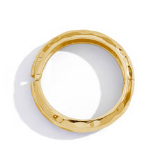 Beaten Finish 18K Gold Silver Anti Tarnish Kada Bangle Bracelet For Women