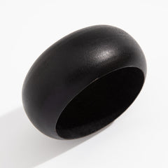 Round Wooden Black Brown Cuff Kada Bracelet For Women