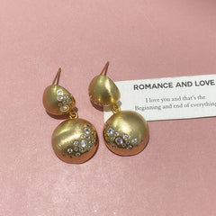 Modern Matte Design Gold Plated CZ Anti Tarnish Copper Hoop Earrings