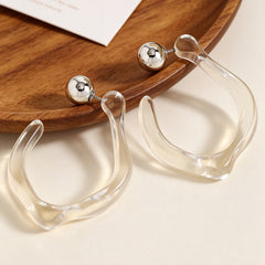 Designer Dual Shape Silver Anti Tarnish Stainless Steel Hoop Earrings
