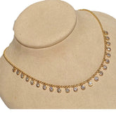 Solitaire 18K Gold Cubic Zirconia Anti Tarnish Necklace Chain
