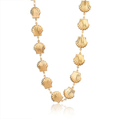 Ocean Shell Flower Evil Eye Beads Multi Thread Necklace For Women