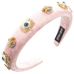 Evil Eye 18k Gold Cubic Zirconia Headband Hair Band Accessories For Women kids