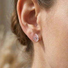 Multi Color Oval Gold Cubic Zirconia Copper Drop Earrings For Women