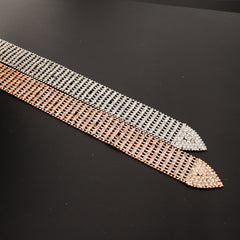 Rhinestone Belt Silver Anti Tarnish Waist Band Waist Belt For Women