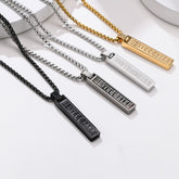 Roman Number Bar Id Gold Black Silver Atique Stainless Steel Popcorn Pendant Chain For Men