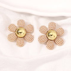 Rainbow Pearl Multi Gemstone 18K Gold Plated Stud Anti Tarnish Earring For Women Group5