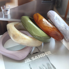 Glossy Geometric Multicolour Acrylic Kada Bangle Bracelet For Women