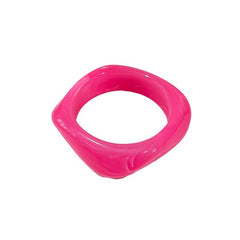 Geometric Red Green Blue Pink Acrylic Glossy Kada Bangle Bracelet For Women