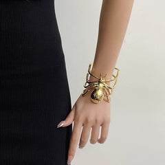 Designer Spider Gold Silver Plated Plain Alloy Bracelet For Women