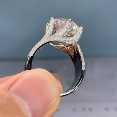 Round Solitaire Cubic Zirconia Silver Anti Tarnish Free Size Ring For Women