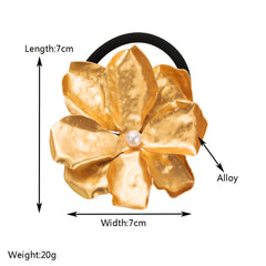 Flower Pearl 18k Gold Plated Silver Anti Tarnish Hair Band Hair Accessories For Women