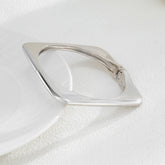 Geometric Style Gold Silver Plated Plain Alloy Cuff & Kada For Women