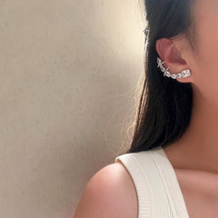 Gold Silver Geometric Cubic Zirconia Copper Ear Cuff Earrings Women