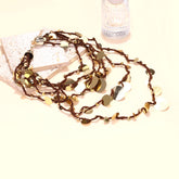 Sequins Paillettes 18K Gold Multi-Layer Necklace For Women