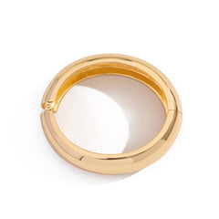 Simple Round 18k Gold Openable Cuff Kada Bracelet For Women