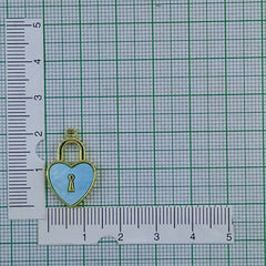 Heart Lock Brass Green Gold Pendant Chain Necklace For Women