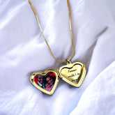 Large White Heart Love Mother of Pearl Openable Photo Frame Pendant Chain for Women