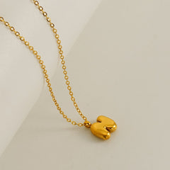 Customized Personalized Bold Initial Letter A 18K Gold Stainless Steel Penda80nt Chain For Women