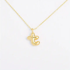 Customized Personalized Bold Initial Letter A 18K Gold Stainless Steel Penda80nt Chain For Women