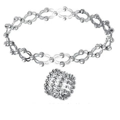 Gold Silver Rose Gold Anti Tarnish Stretchable Bracelet Cum Ring