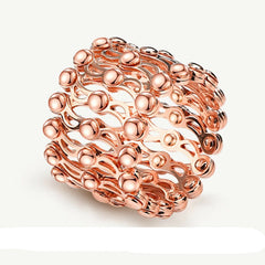 Gold Silver Rose Gold Anti Tarnish Stretchable Bracelet Cum Ring