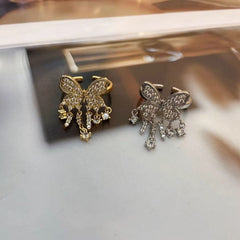 Butterfly Cubic Zirconia 18K Gold Anti Tarnish Adjustable Ring For Women