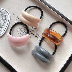 Curve Acrylic Multicolour Hair Band Rubber Band Hair Accessories For Women Kids