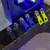 Punk Zipper Silver Blue Green Anti Tarnish Dangler Drop Earring For Women