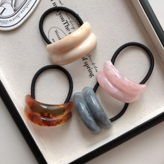 Curve Acrylic Multicolour Hair Band Rubber Band Hair Accessories For Women Kids